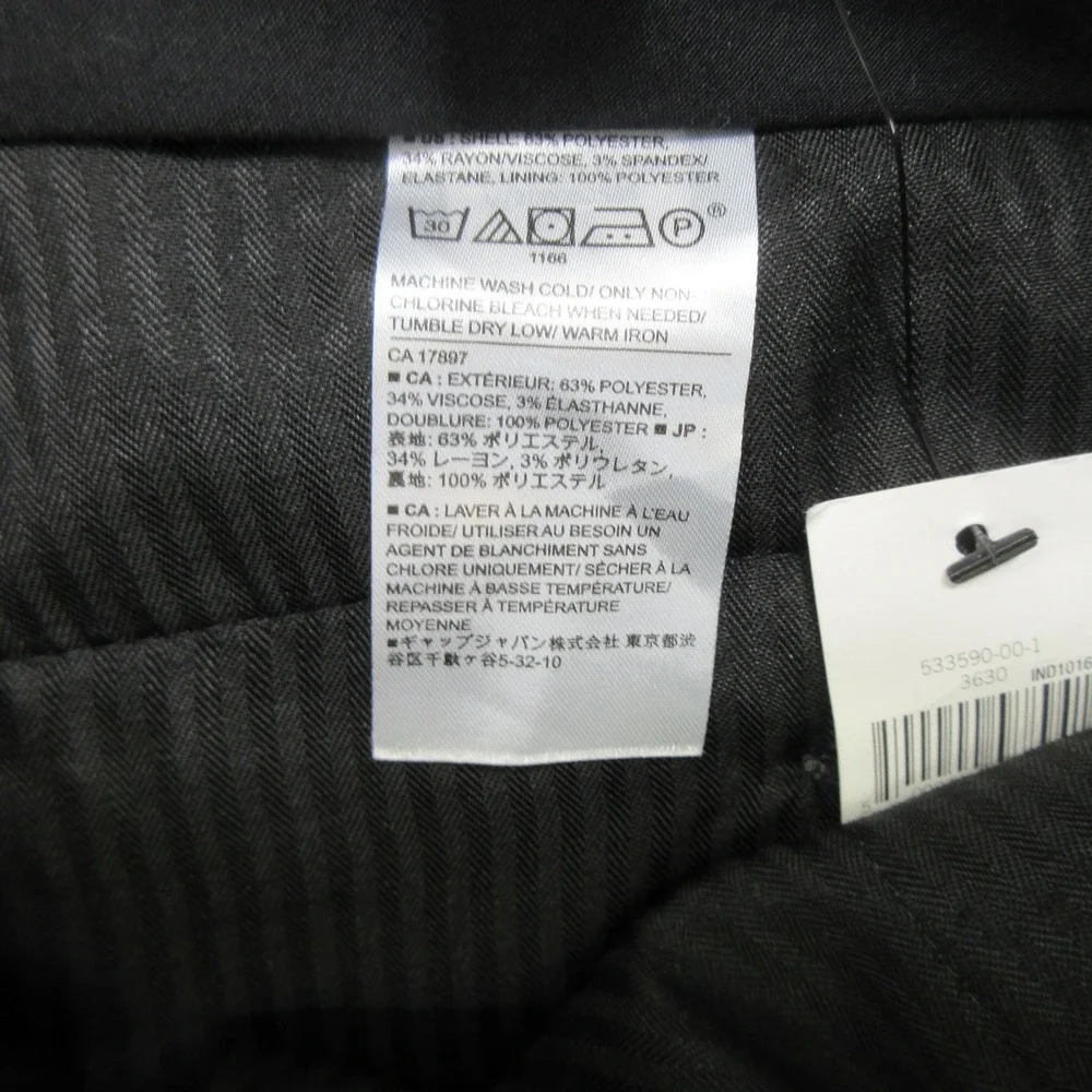 Banana Republic Men's Pants 36x30 Slim Fit Gray Windowpane Check Dress Pants New